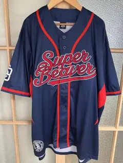 SUPER BEAVER ベースボールシャツ ネイビー Mサイズ - メルカリ