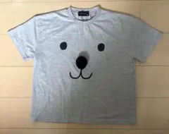 Tシャツ 140cm グレー クマ顔　SHISKY