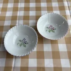 【たち吉・ボウル】ピンク・パープル 小花柄ボウル2個セット サラダ・シリアル