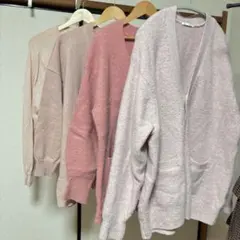 【4点セット】ピンク カーディガン ニット 制服 コスプレ JK ユニクロ GU