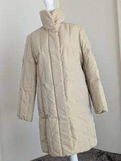 [サンヨーコート]ベージュ 系キルティング　ダウン ロングコート　11号