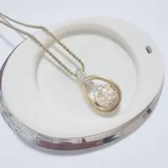 スワロフスキー ネックレス ストーンボール ゴールド クリスタルボール