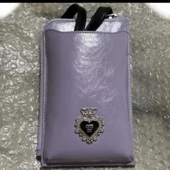 ANNA SUI アナスイ スマホショルダー　ポピー　ラベンダー　お財布機能のサムネイル