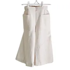 【新品】フレアパンツ　オフホワイト 　L