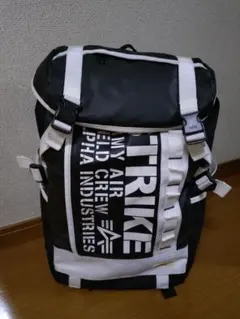ALPHA INDUSTRIES リュック メンズ バックパック黒 白のサムネイル