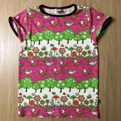 Smafolk カラフルな鳥と花のTシャツ 104-110