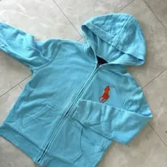 Polo Ralph Lauren 水色パーカー 130cm