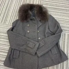 COMME CA DU MODE グレーウールコート サイズ9