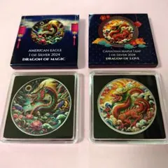 カラー銀貨炎のドラゴン 純銀1オンス - メルカリ
