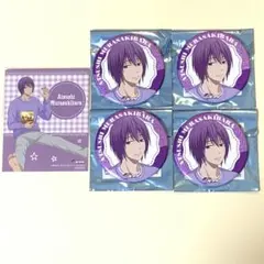 黒子のバスケ　キャラポップストア　キラキラ缶バッジ・特典 イラストシート　紫原敦