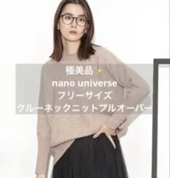 極美品 nano universe クルーネックニットプルオーバー