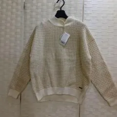 新品ケイットハイネックニットボコボコ編地セーター