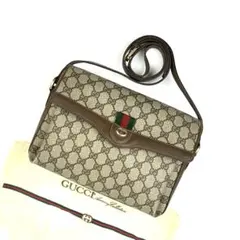 【美品】グッチ　ショルダーバッグ　GGスプリーム　シェリーライン　PVC　レザーのサムネイル