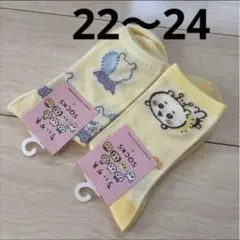 ちいかわ ソックス 靴下 22-24cm 2足 ナイガイ