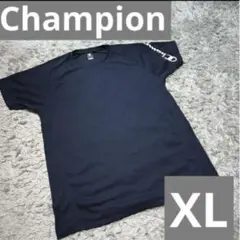 【美品】Champion ネイビー Tシャツ　XL アンダーウェア　ダブルドライ