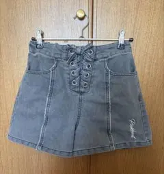 PINKHUNT レースアップ ショートパンツ グレー ジュニアMサイズ