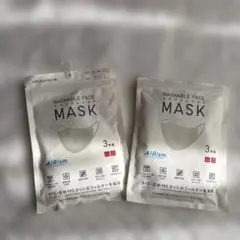 AIRism 洗えるマスク ちいさめMサイズ 3枚入り×2 ホワイト