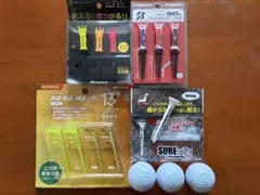 ゴルフティー 4種　計9本　オマケゴルフボールのサムネイル