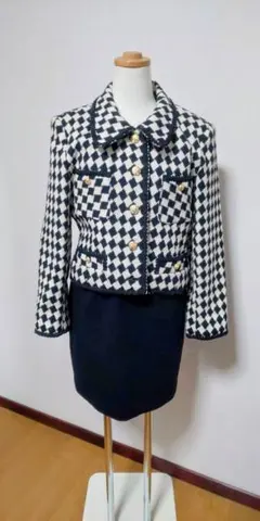 チェック柄テーラードジャケット