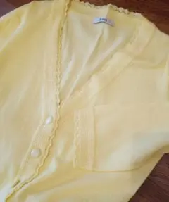 カーディガン　黄色　イエロー
