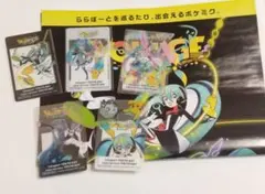 ポケモン 初音ミク ポケミク ららぽーと クリアカード 全5種セット 新聞付き