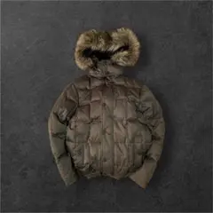 00s old uniqlo ファー ダウンジャケット y2k 平成 グランジ