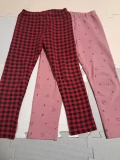 ユニクロ　裏起毛レギンス 110cm　２点セット