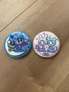 ナルミヤキャラクターズ　刺繍缶バッジ　エンジェルブルー　メゾピアノ