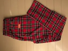 チェック柄パンツ　赤　チノパン