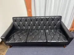 カリモク60黒 3シーター ロビーチェア