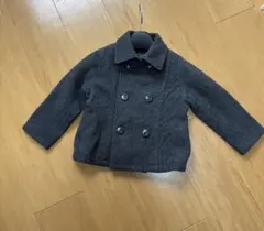 美品♪100cm　コムサデモード　ピーコート・ダブルブレストコート　グレー