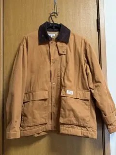 【retock＇s】襟コーデュロイ ダック地ブルゾン/裏中綿キルティン