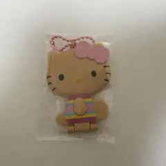 ハローキティ キーホルダー ストライプデザイン 日焼けキティ