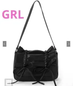 GRLドロストリボンフラップバッグ tr869 ブラックのサムネイル