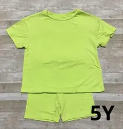 SHEIN 蛍光グリーン Tシャツとショーツセット 5Y