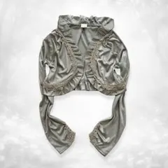 フェアリーグランジ フェアリーコア 森ガール フリルボレロカーディガン