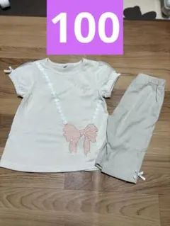 リボンモチーフ トップス 100cm