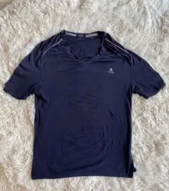 Burberry Black Label ネイビー Vネック半袖Tシャツサイズ3