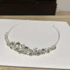 【最終値下げ】ウェディングヘッドドレス シルバー クリスタル