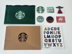 [韓国] Starbucks スタバ　ポーチ　ステッカー　セット　キャンピング