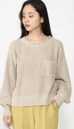 GAP クルーネックニット Sサイズ ライトベージュ