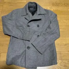 レイジブルー グレー ダブルブレスト ピーコート
