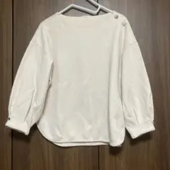 【ROPE PICNIC】　カットソー　（３８）　ボートネック　ベージュ　七分袖