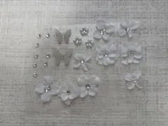 ホワイト花と蝶のボディフラワー　結婚式