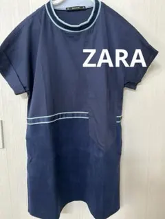 ZARA BASIC ザラ ベーシック 半袖 ワンピース USA S 紺色