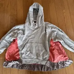 nunuforme ミックスフリルパーカー　130