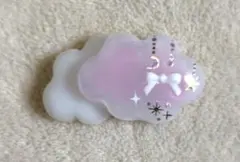 レジン 雲 リボン 星 月 ヘアゴム