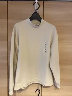 UNIQLO U ブラッシュドモックネックTシャツ　ベージュ クルーネック 長袖