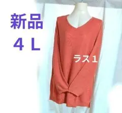 新品タグ付ベルーナ　チュニック　プルオーバー　春ニット　大きいサイズ