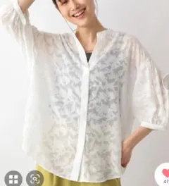 ゆ*ゆ様 【ぼぼ未使用】グローバルワーク ジャガードブラウス